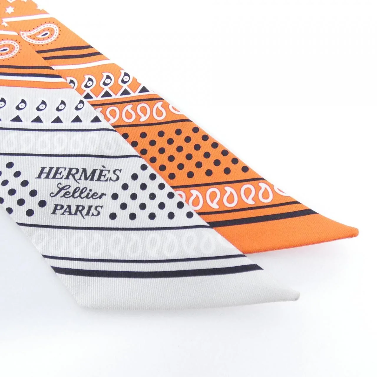 HERMES 062978S Scarf White Unused - Thumbnail 2