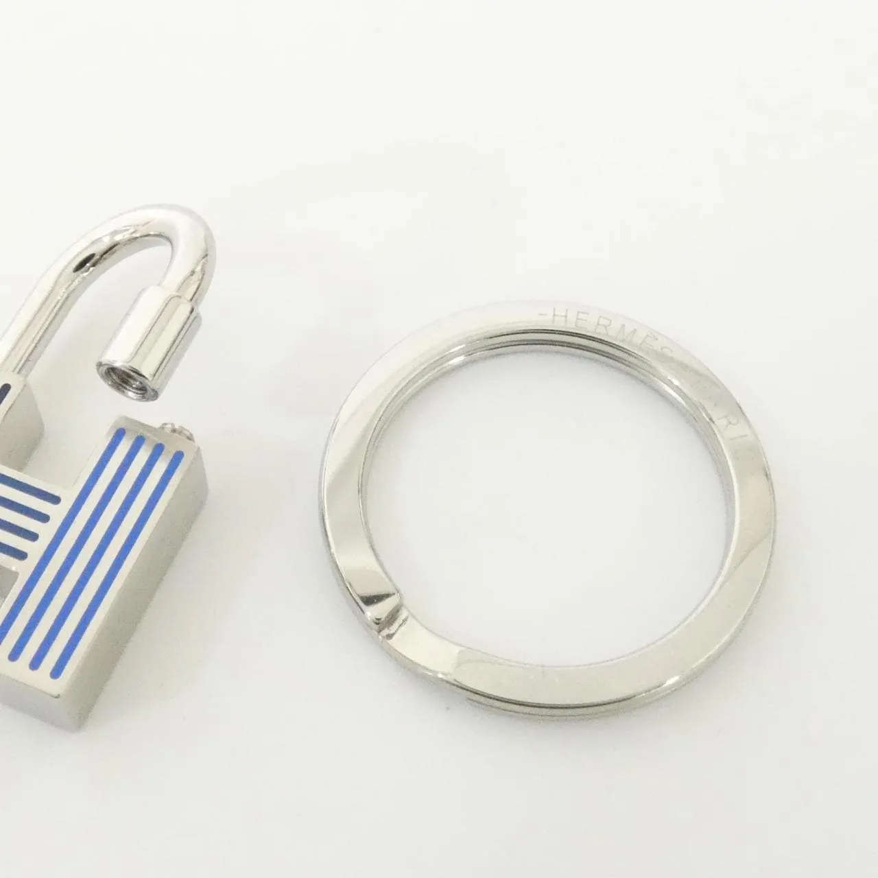 HERMES 077309FP Key Case 藍色 中古品A - 縮圖 5