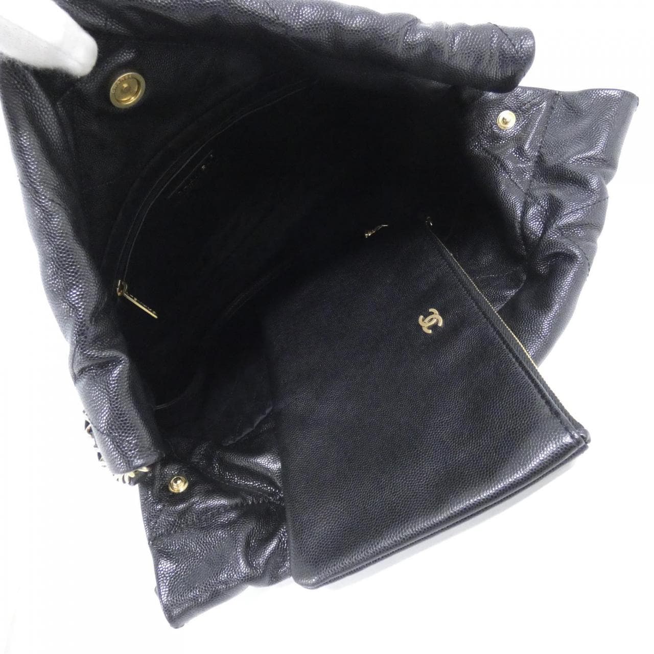 CHANEL Chanel 22 AS3260 Shoulder Bag Grained Calfskin Black Grained Calfskin - Thumbnail 8