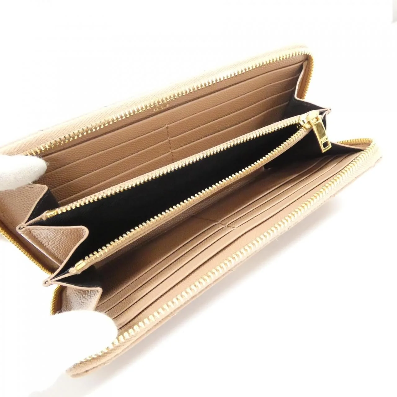 SAINT LAURENT 358094 BOW01 Wallet 黑色 中古品A - 縮圖 7