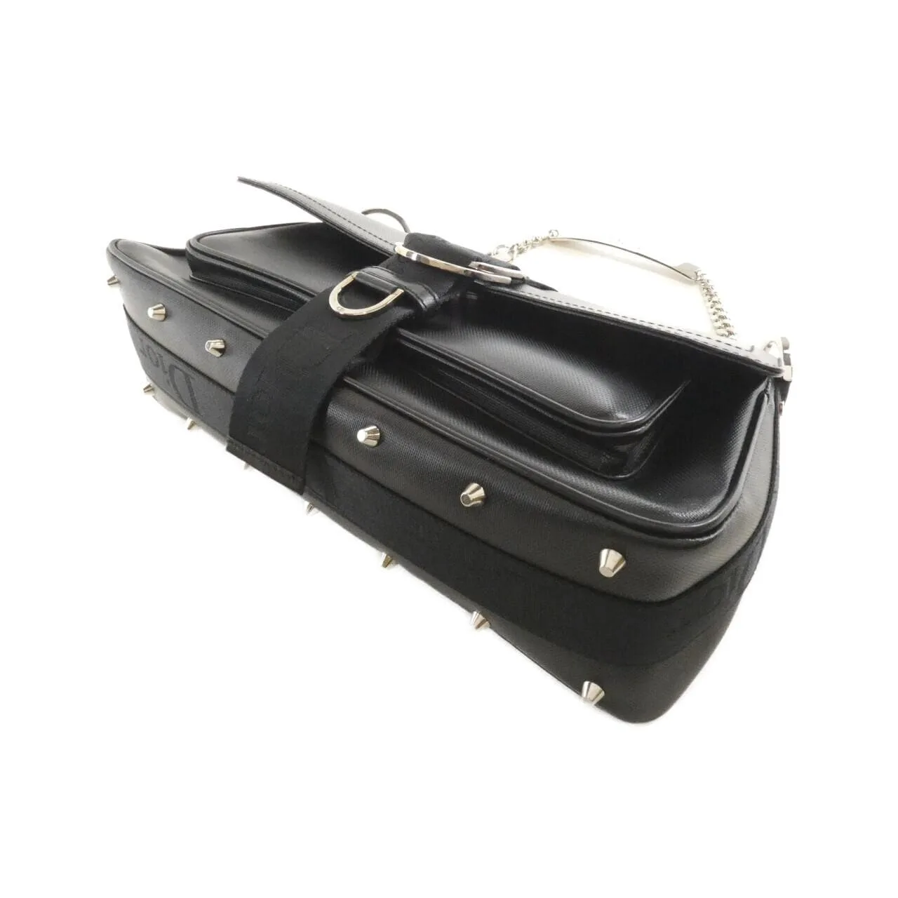 DIOR Handbag Canvas 黑色 帆布 中古品A - 縮圖 3