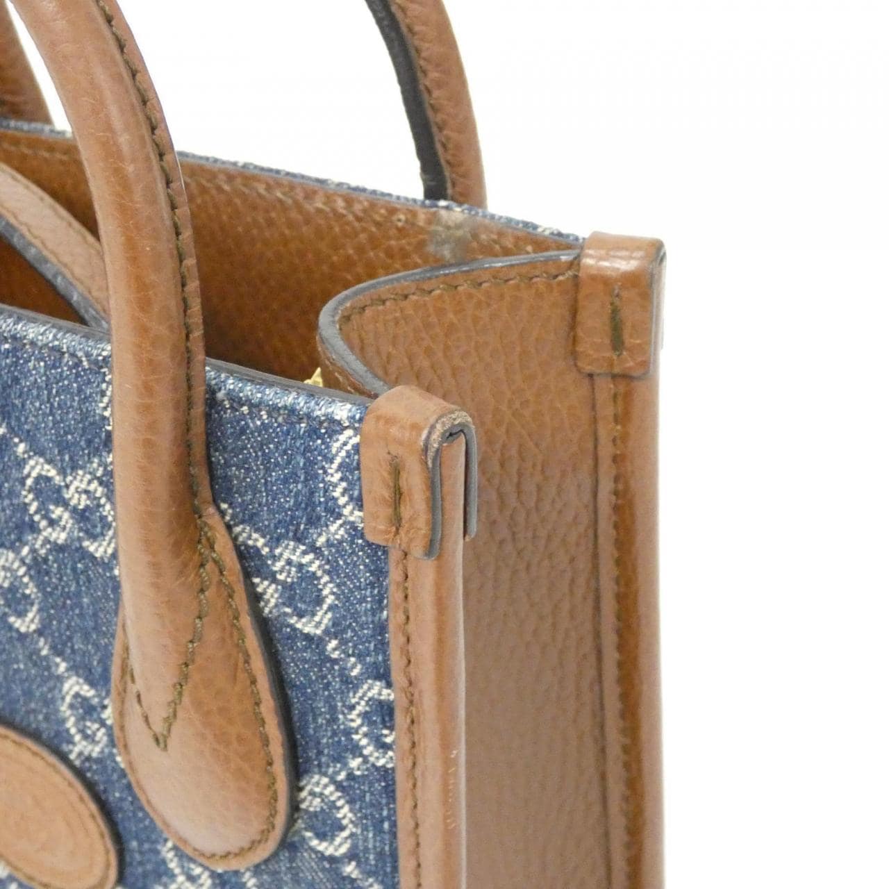 GUCCI 671623 2KQGT Bag Denim Brown Denim - Thumbnail 6