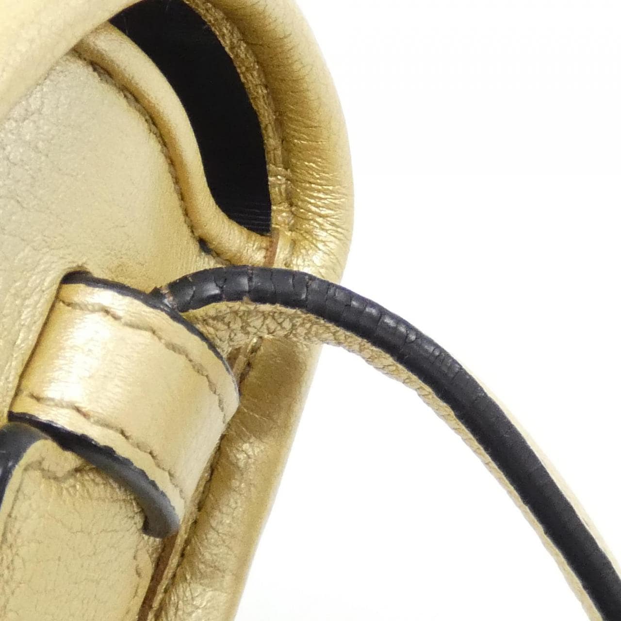 LOEWE 376 70 753 Shoulder Leather 金色 皮革 中古品A - 縮圖 8