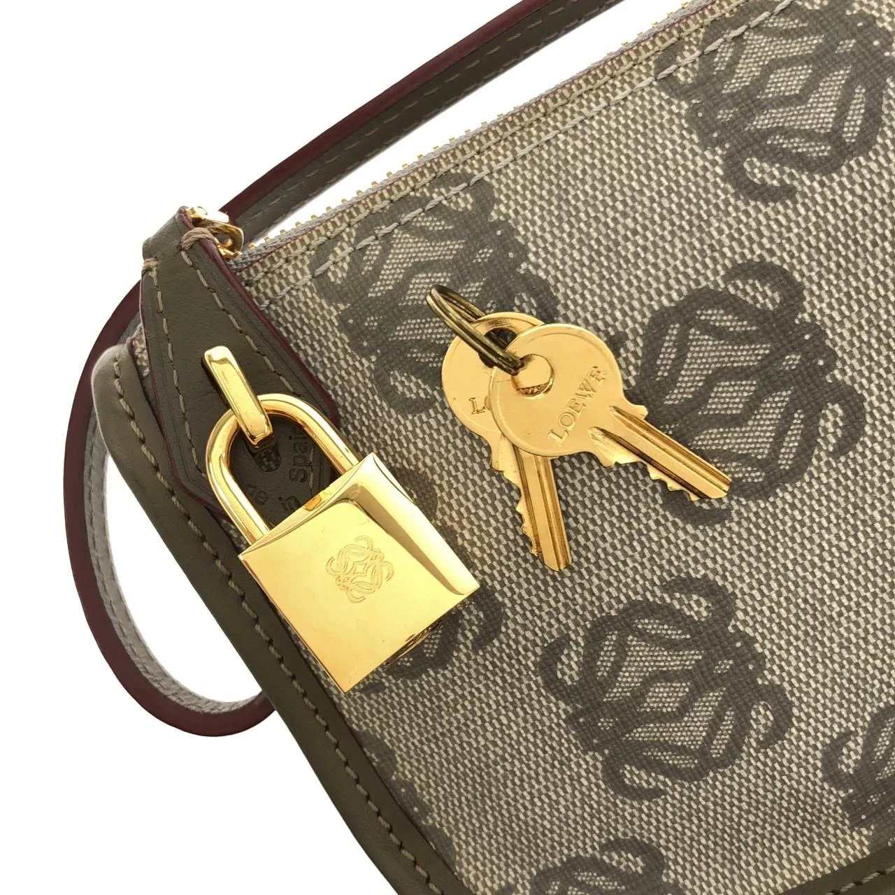 LOEWE Handbag Canvas Grey Canvas Rank A - Thumbnail 4