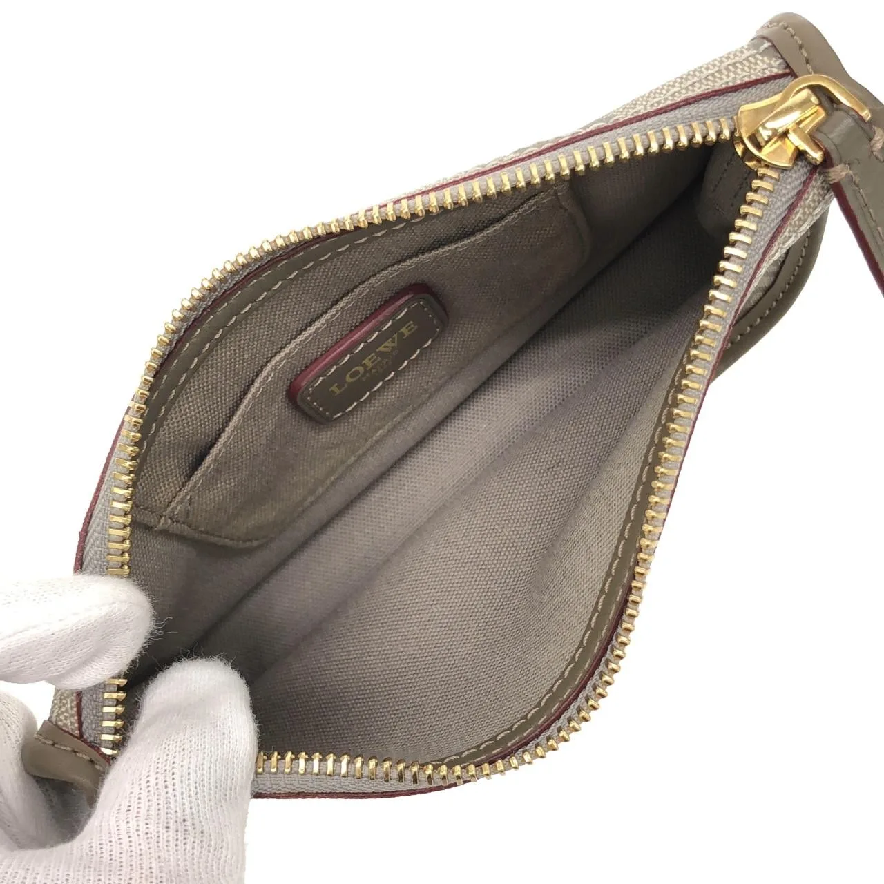 LOEWE Handbag Canvas Grey Canvas Rank A - Thumbnail 8