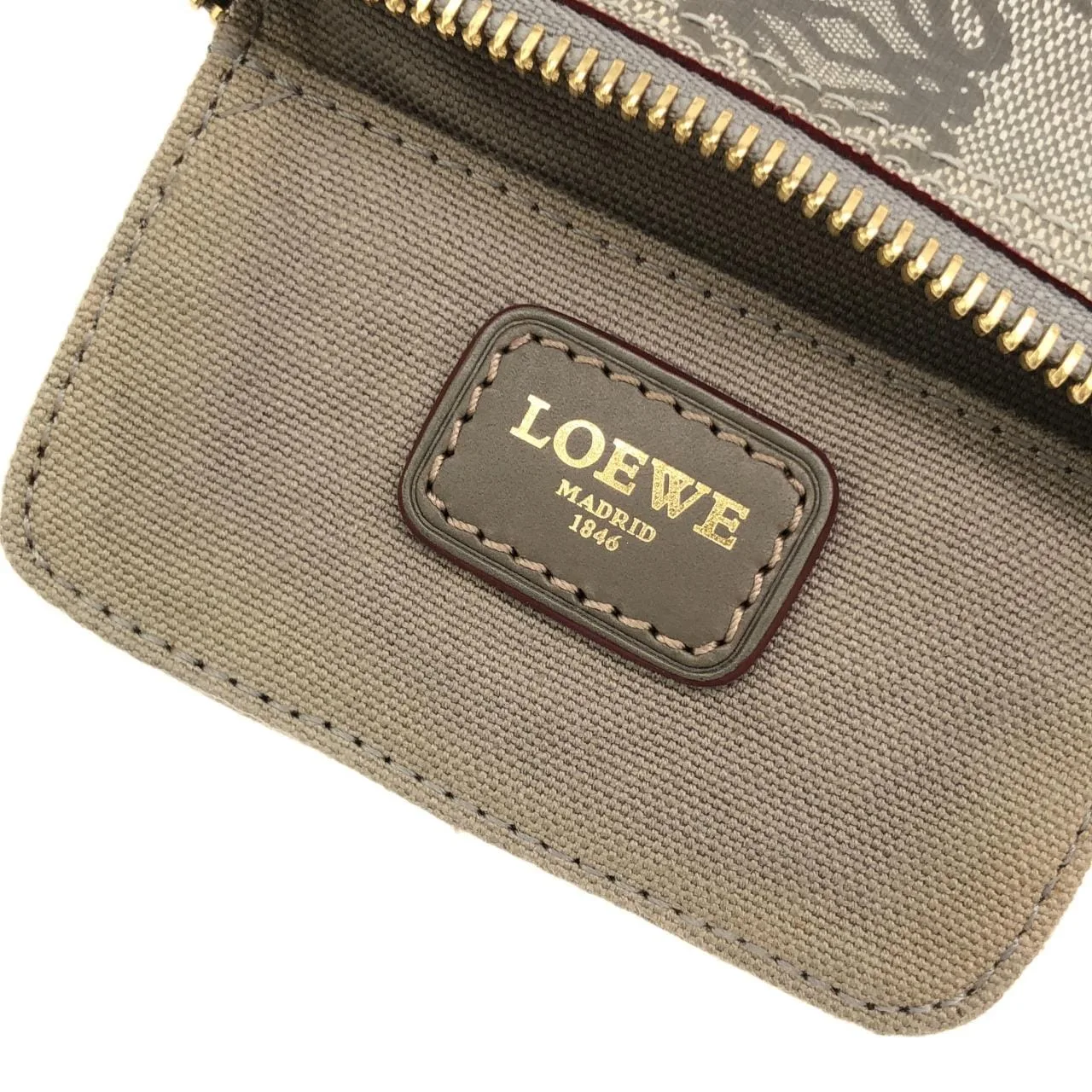 LOEWE Handbag Canvas Grey Canvas Rank A - Thumbnail 9