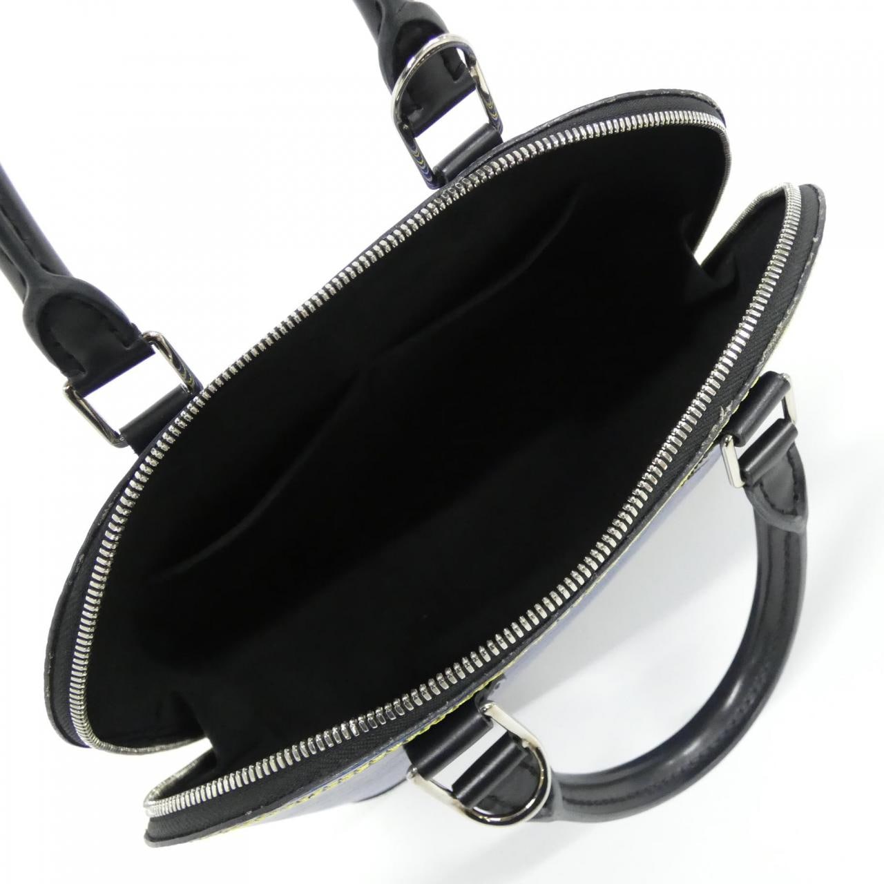 LOUIS VUITTON Alma M51052 Bag Denim 藍色 牛仔布 中古品A - 縮圖 10