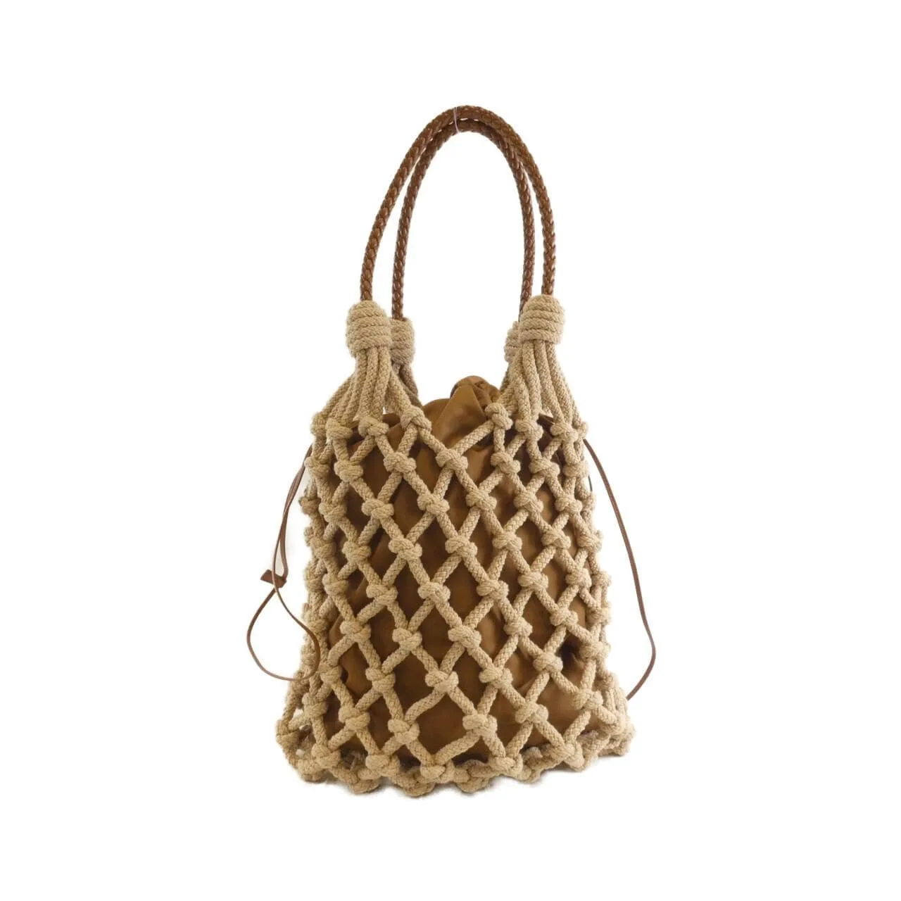 PRADA 2VG132 Handbag Nylon Beige Nylon Rank A - Thumbnail 2