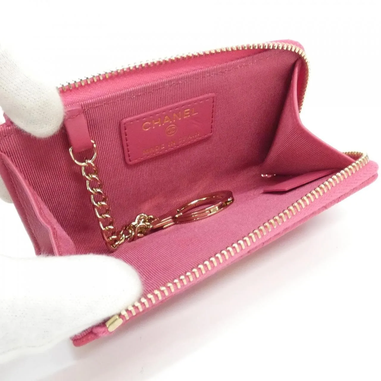 CHANEL Timeless Classic AP0221 Coin Case Grained Calfskin Pink Grained Calfskin Rank A - Thumbnail 6