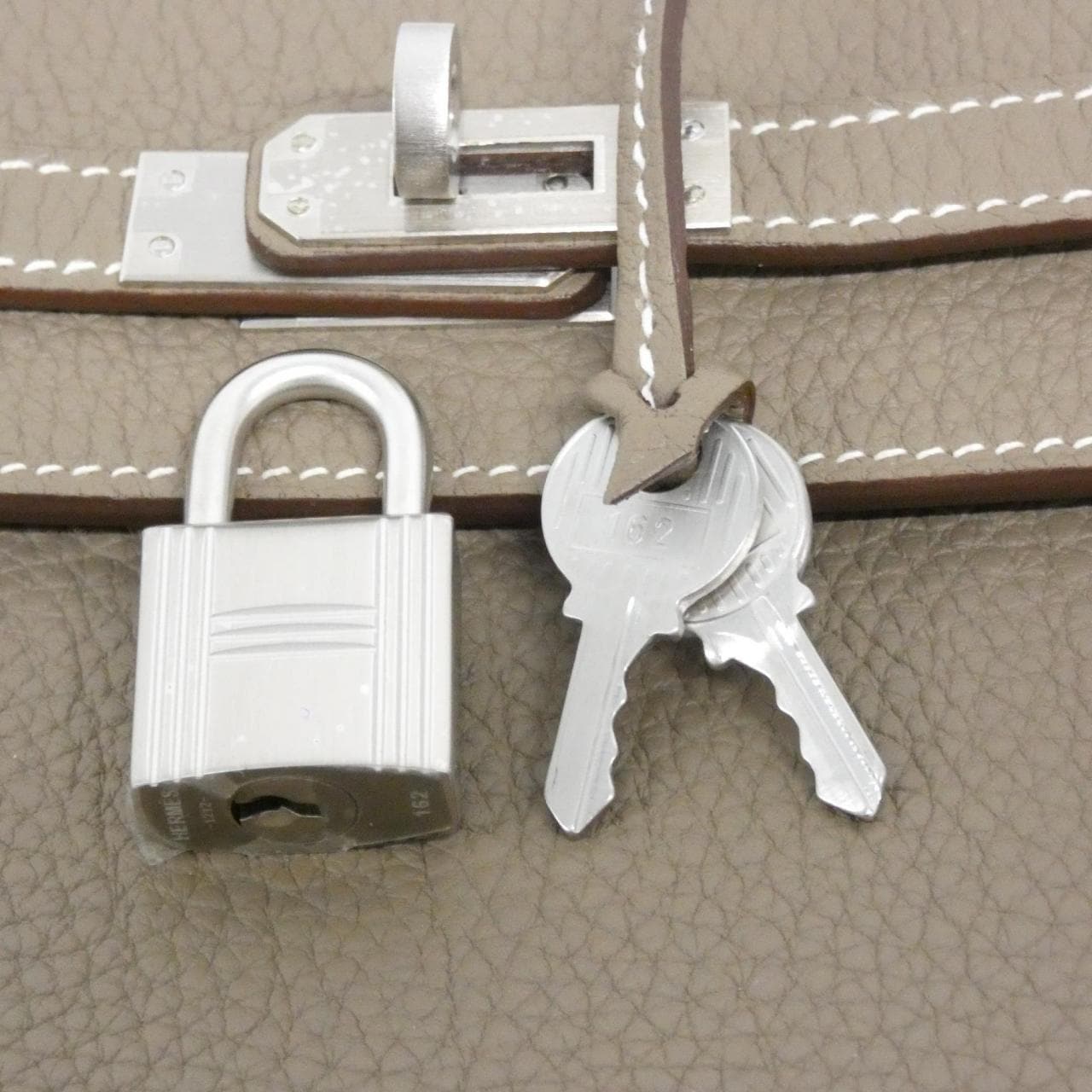 HERMES HERMÈS Kelly Bag Togo Etoupe Togo 牛皮 中古品A - 縮圖 5