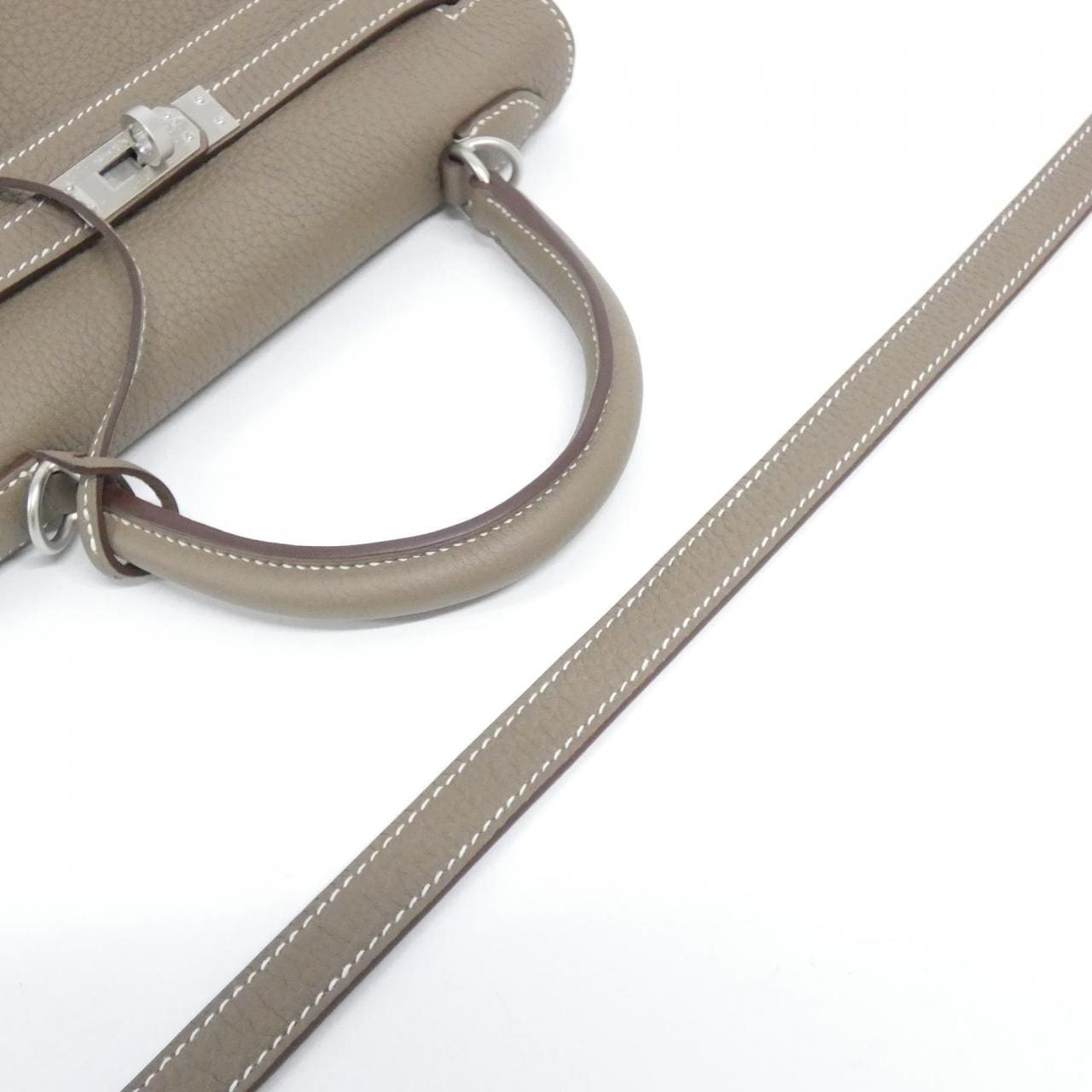 HERMES HERMÈS Kelly Bag Togo Etoupe Togo 牛皮 中古品A - 縮圖 6