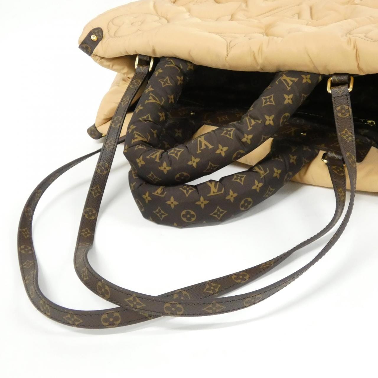 LOUIS VUITTON OnTheGo M59007 Bag Nylon 米色 尼龍 中古品A - 縮圖 6