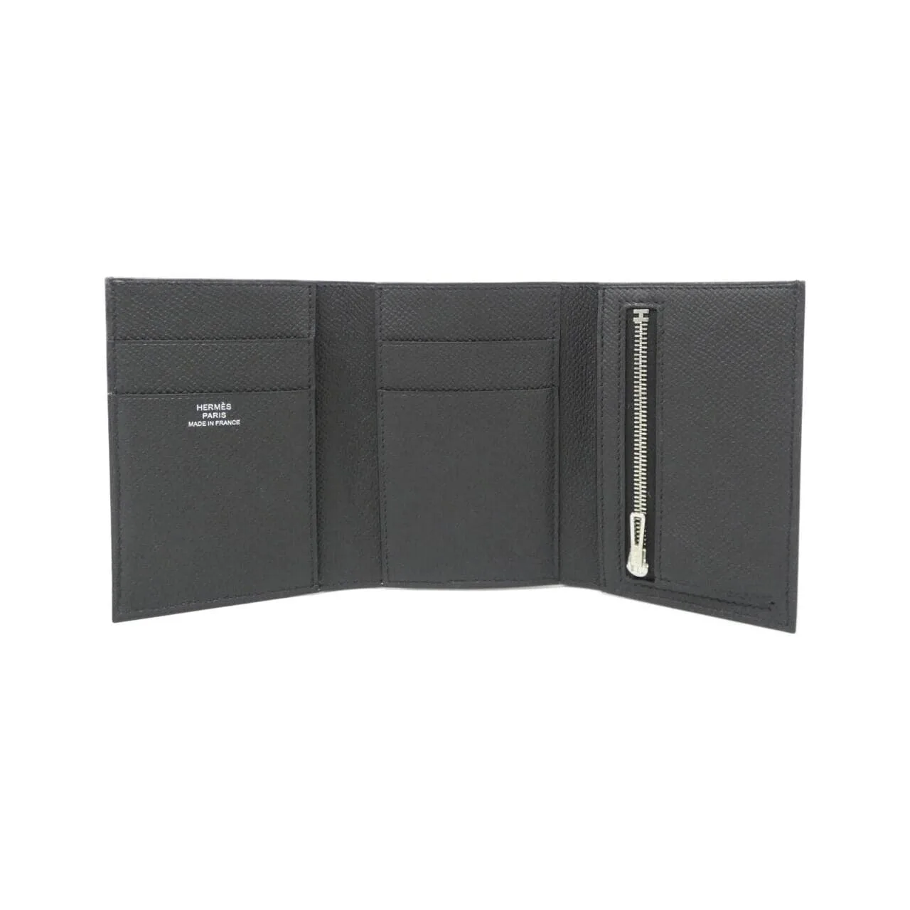 HERMES 082878CY Wallet Epsom Black Epsom Leather Rank A - Thumbnail 5