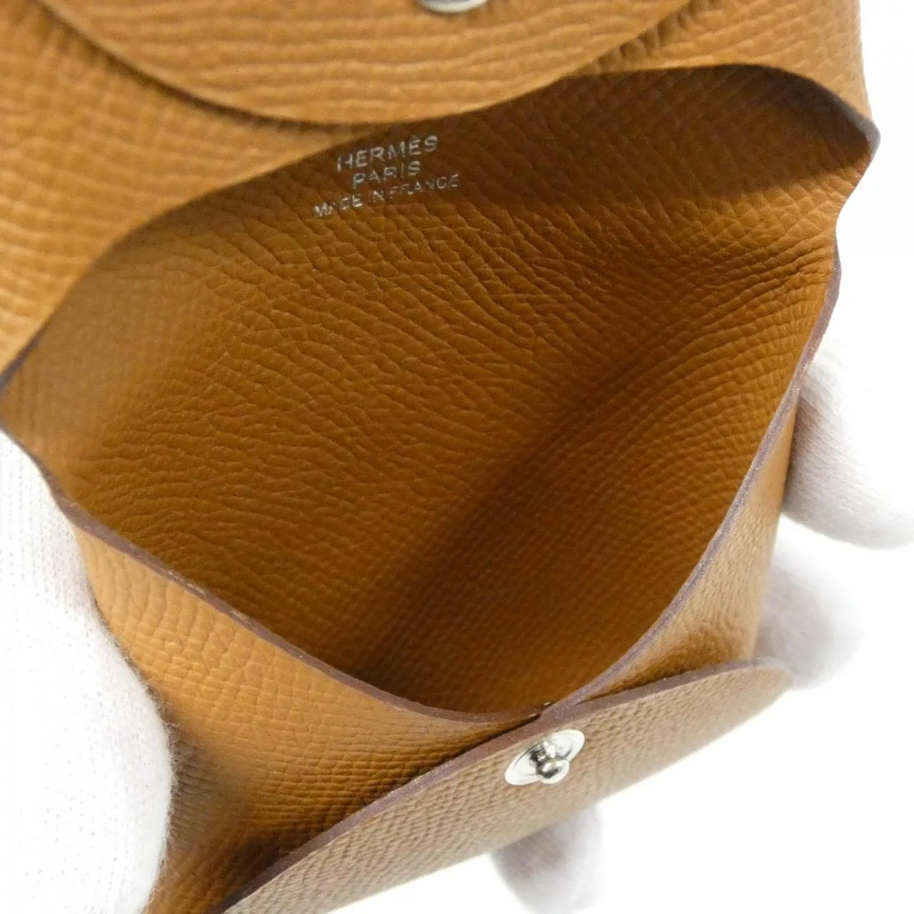 HERMES 041054CK Coin Case Epsom Gold Epsom Leather Rank A - Thumbnail 4