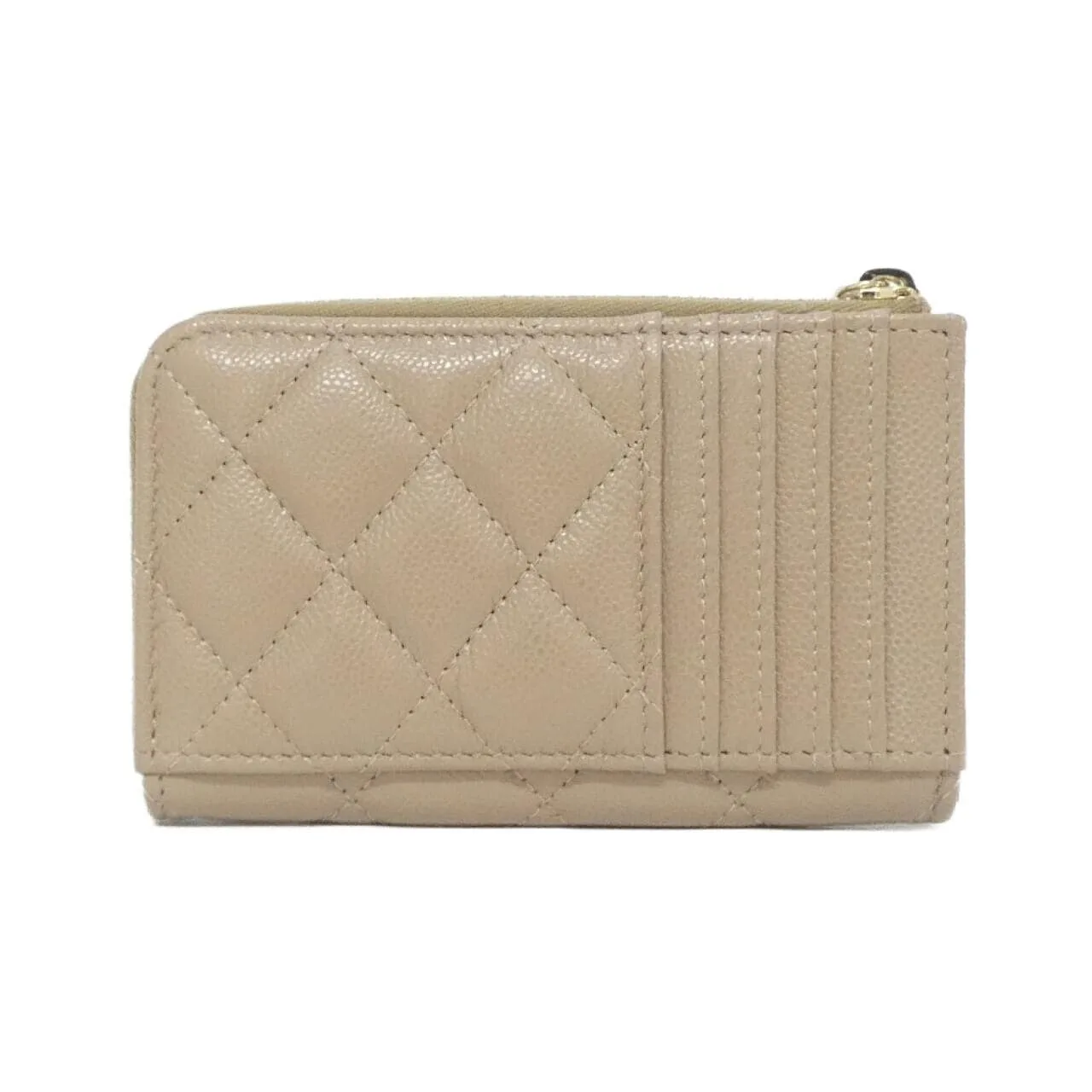 CHANEL Timeless Classic AP3179 Card Case Grained Calfskin Beige Grained Calfskin Rank A - Thumbnail 2