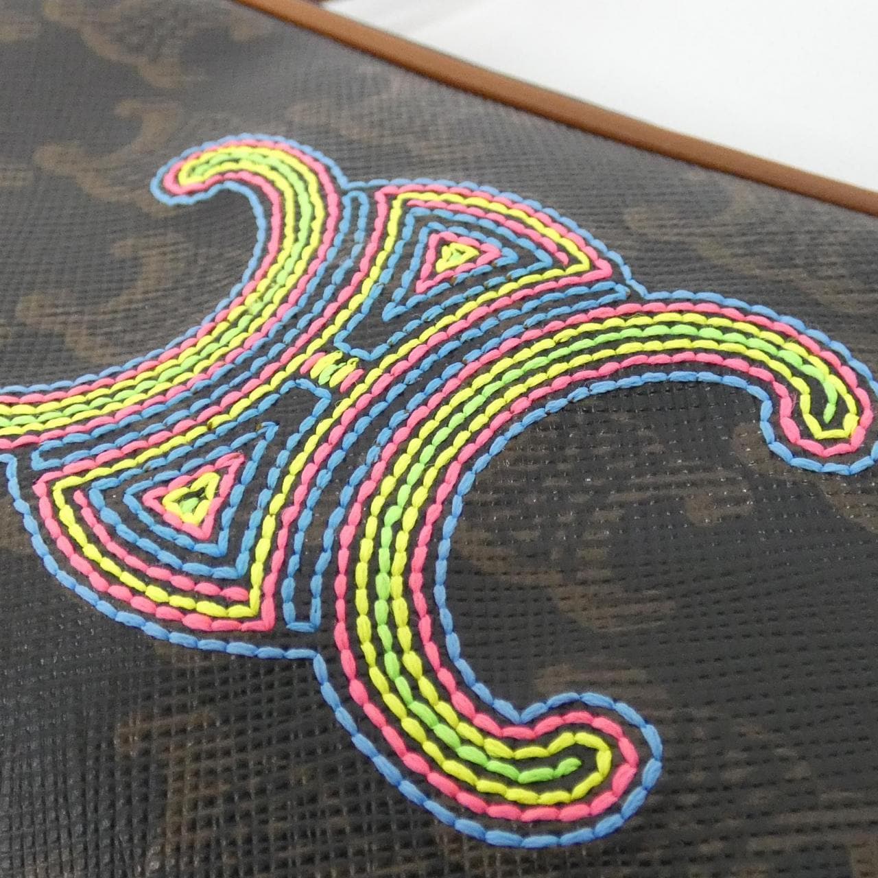 CELINE 10J582EGJ Shoulder Canvas Black Canvas - Thumbnail 4