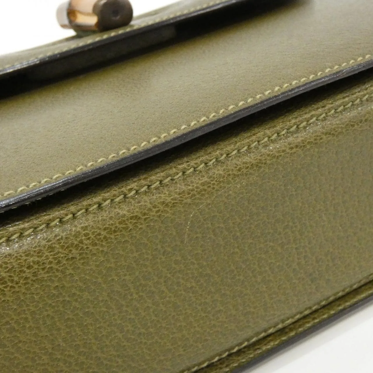 GUCCI 000 46 0633 Handbag Leather 黑色 皮革 中古品A - 縮圖 3