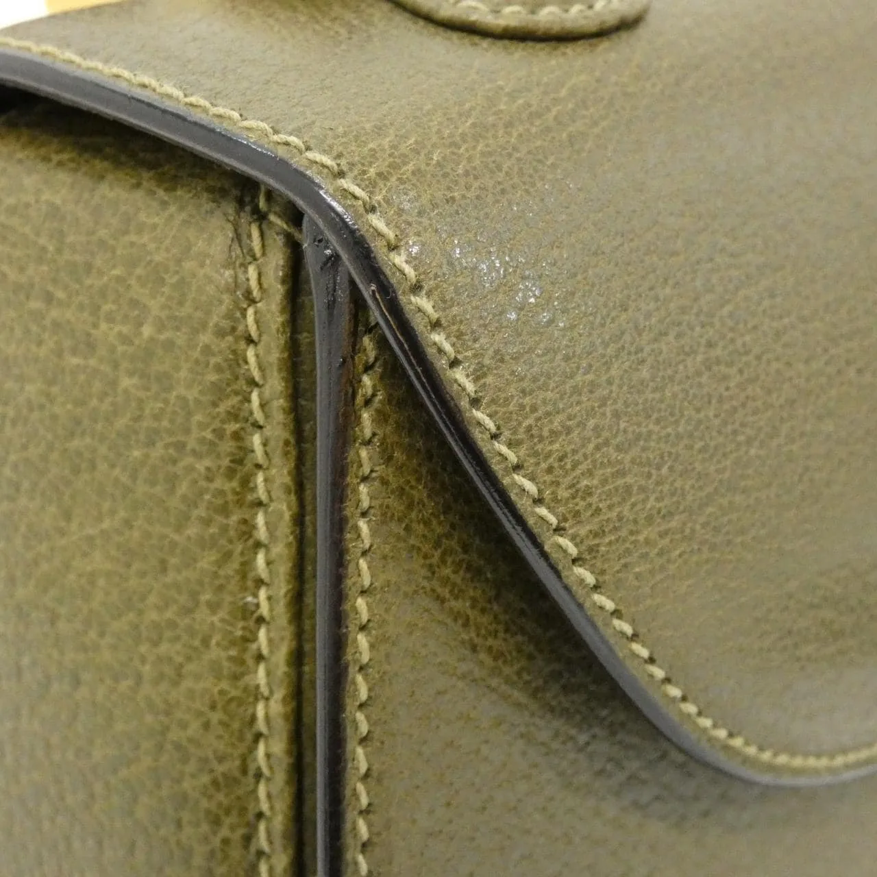 GUCCI 000 46 0633 Handbag Leather 黑色 皮革 中古品A - 縮圖 4