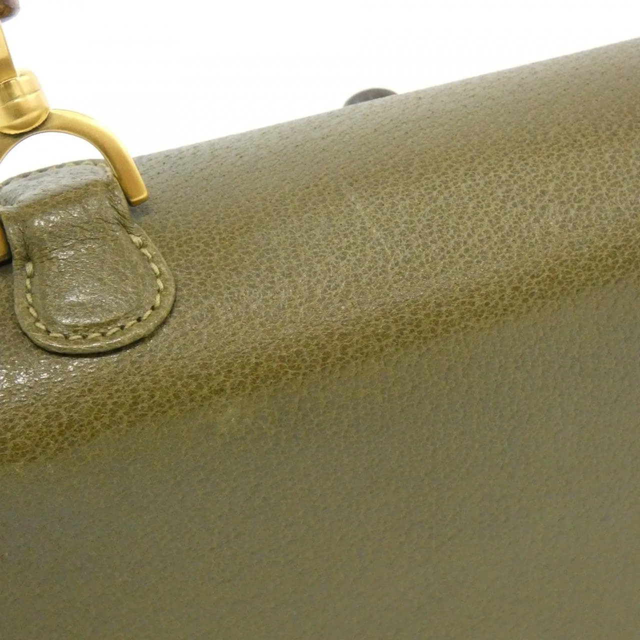 GUCCI 000 46 0633 Handbag Leather 黑色 皮革 中古品A - 縮圖 5