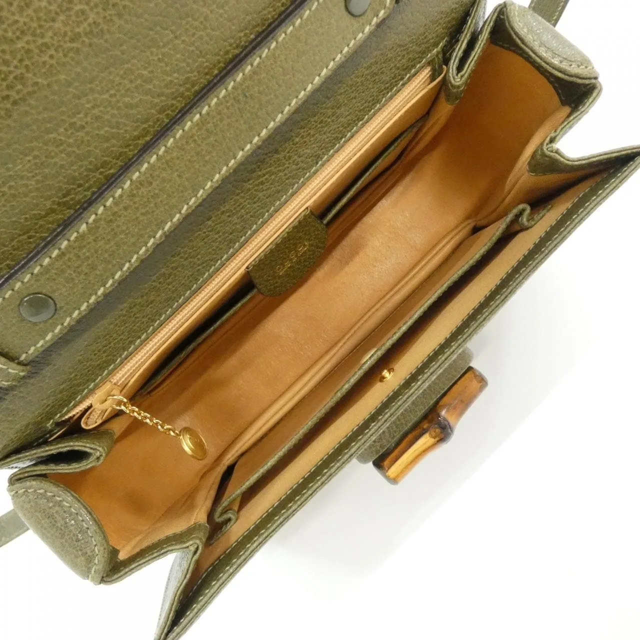 GUCCI 000 46 0633 Handbag Leather 黑色 皮革 中古品A - 縮圖 9