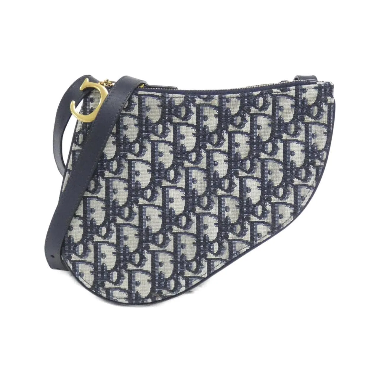 DIOR Saddle Handbag Canvas Black