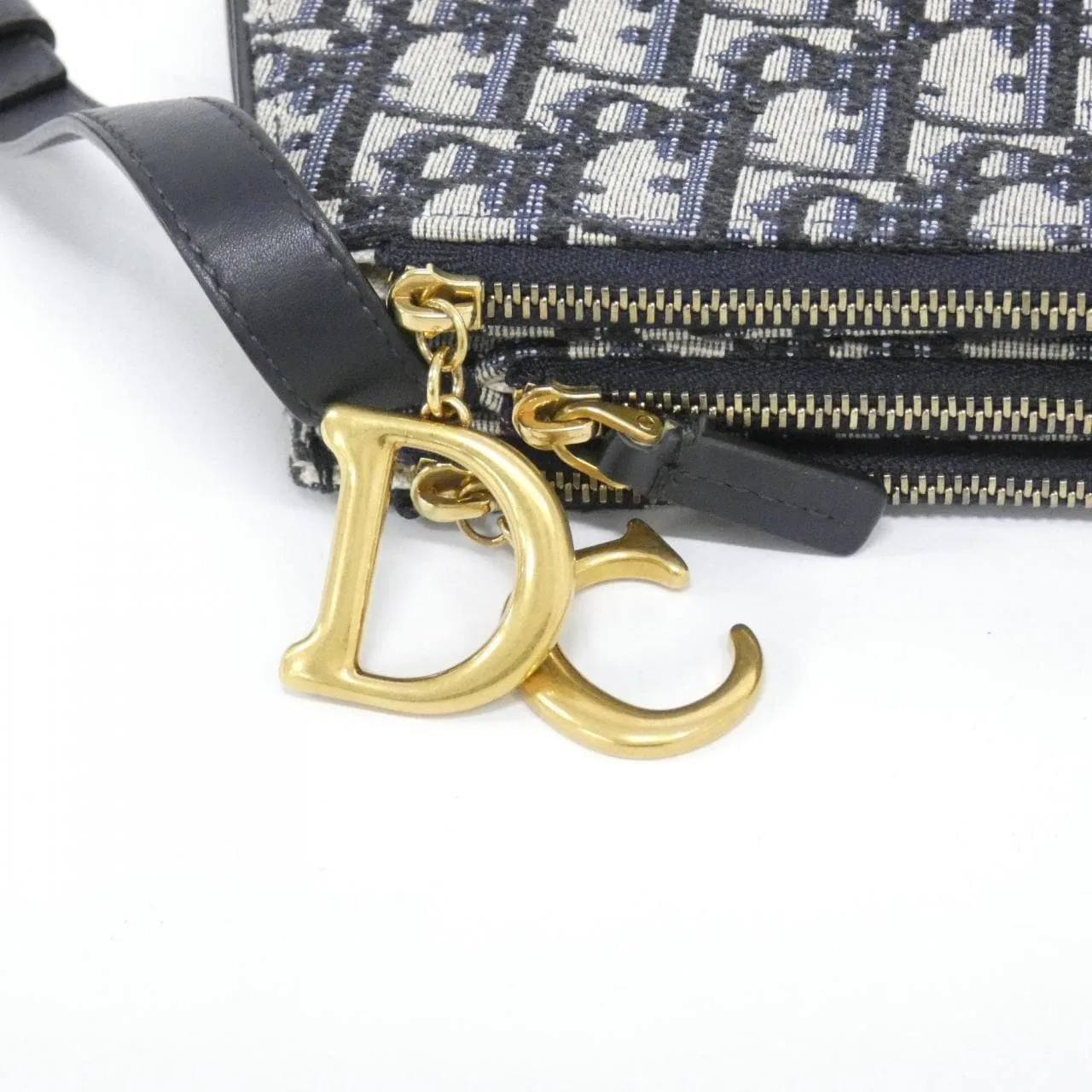 DIOR Saddle Handbag Canvas Black Canvas Rank A - Thumbnail 4