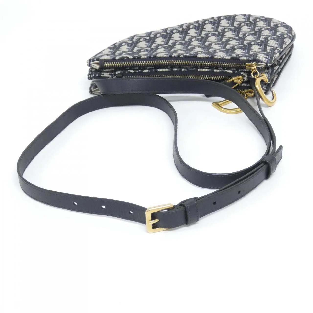 DIOR Saddle Handbag Canvas Black Canvas Rank A - Thumbnail 6