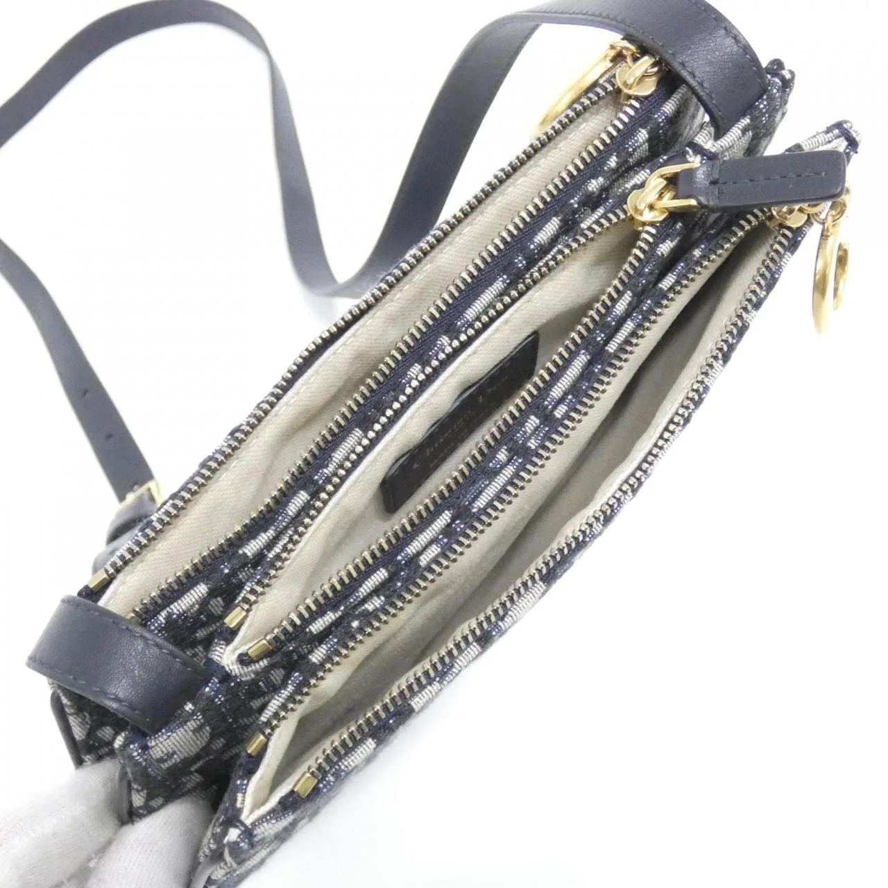 DIOR Saddle Handbag Canvas Black Canvas Rank A - Thumbnail 7