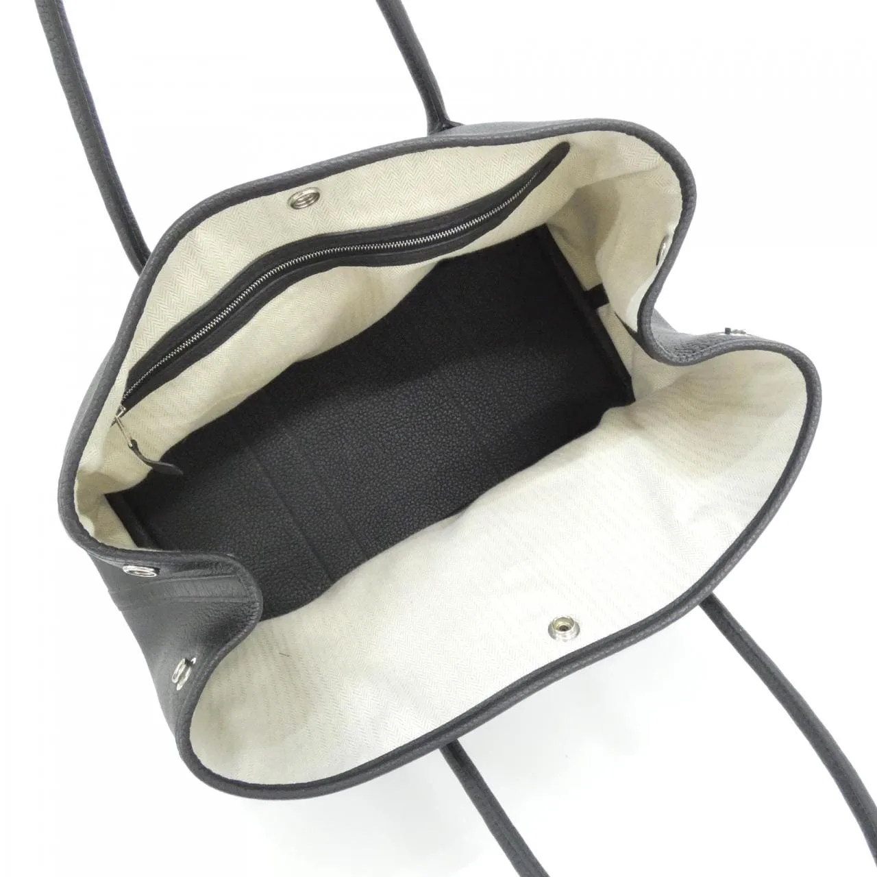 HERMES Garden Party 051559CK Tote 黑色 中古品A - 縮圖 6