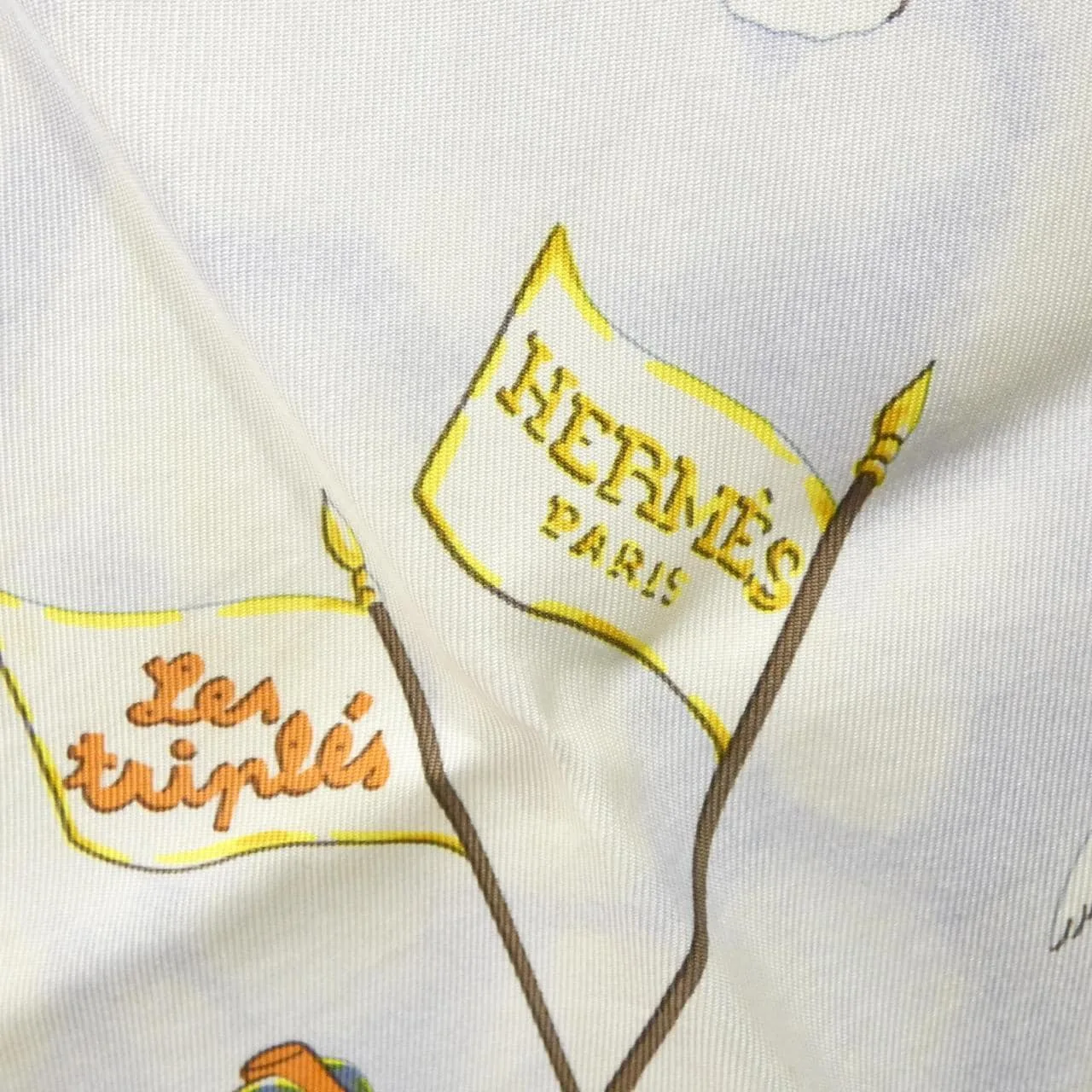 HERMES Scarf 藍色 中古品A - 縮圖 2