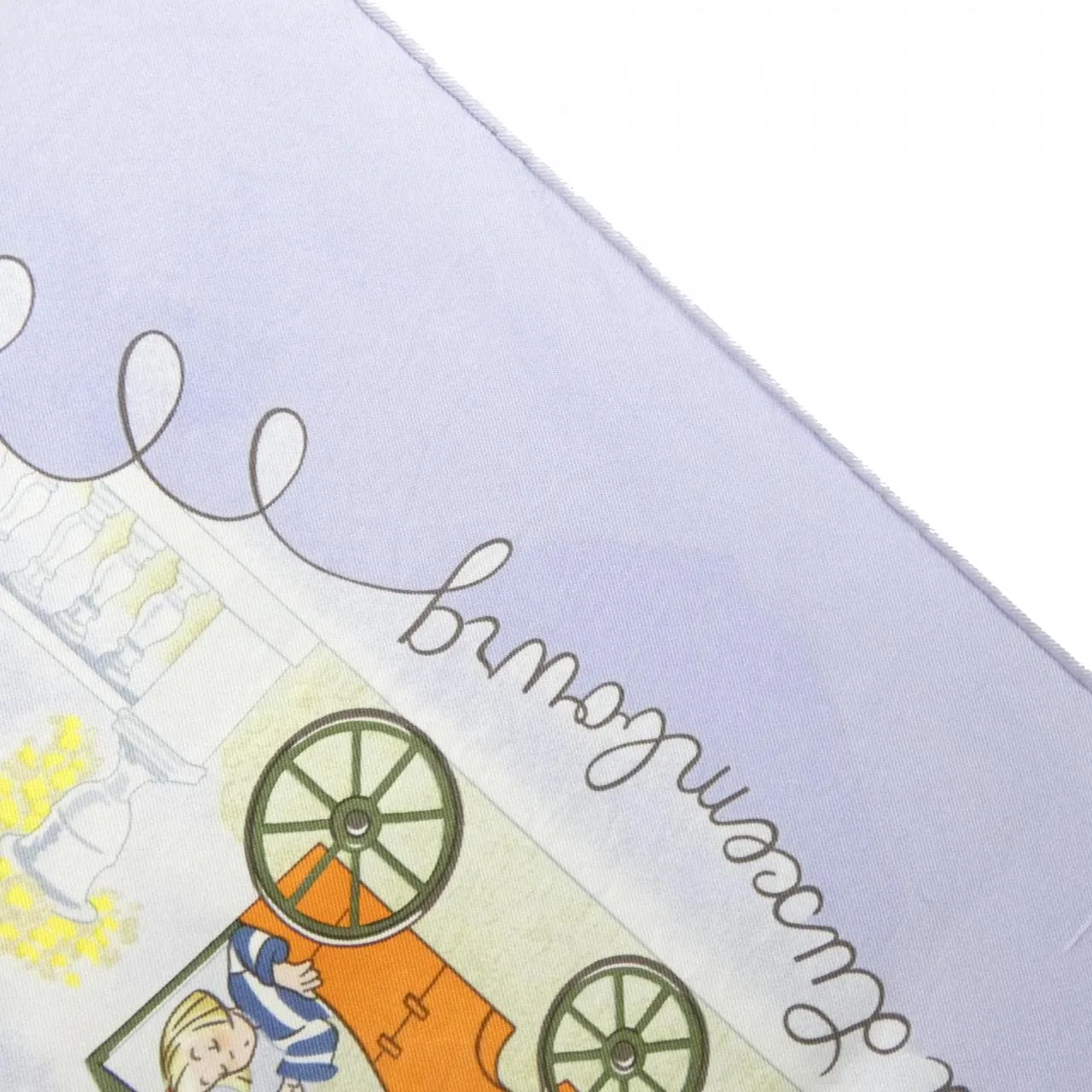 HERMES Scarf 藍色 中古品A - 縮圖 7