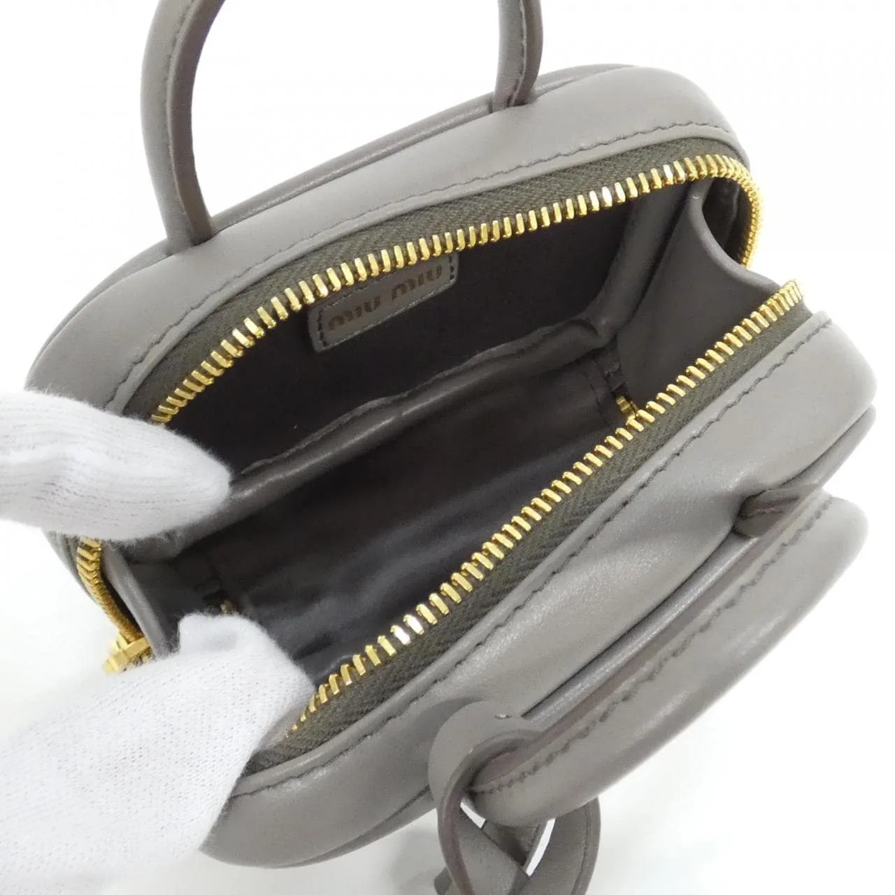 MIU MIU 5NR036 Key Case 黑色 中古品A - 縮圖 5