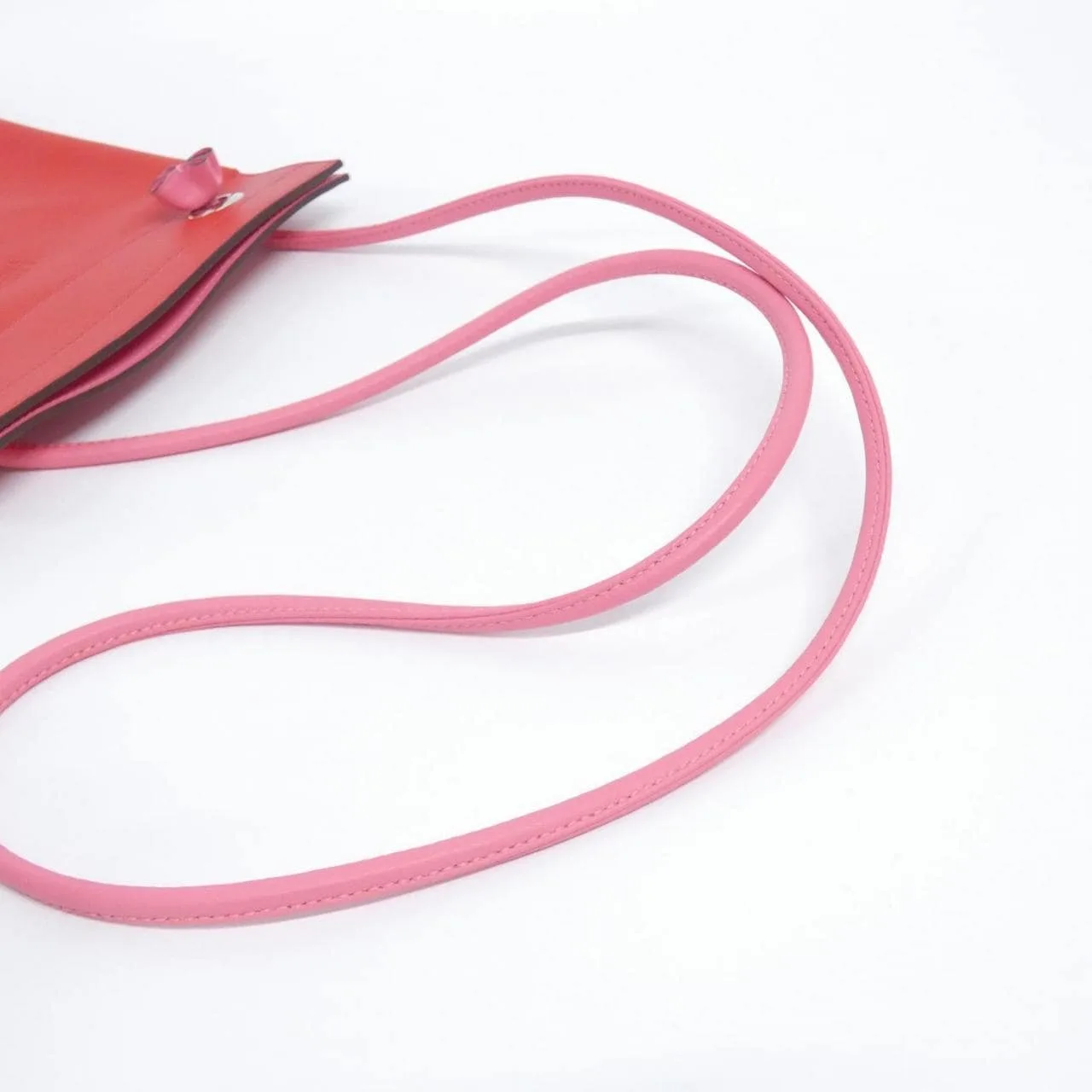 HERMES Aline 082305CK Shoulder Swift Rouge Swift 皮 中古品A - 縮圖 7