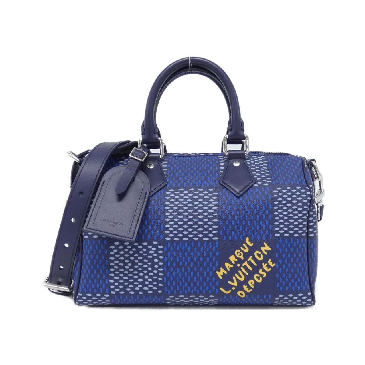 LOUIS VUITTON Speedy N40691 Boston Bag Damier Blue
