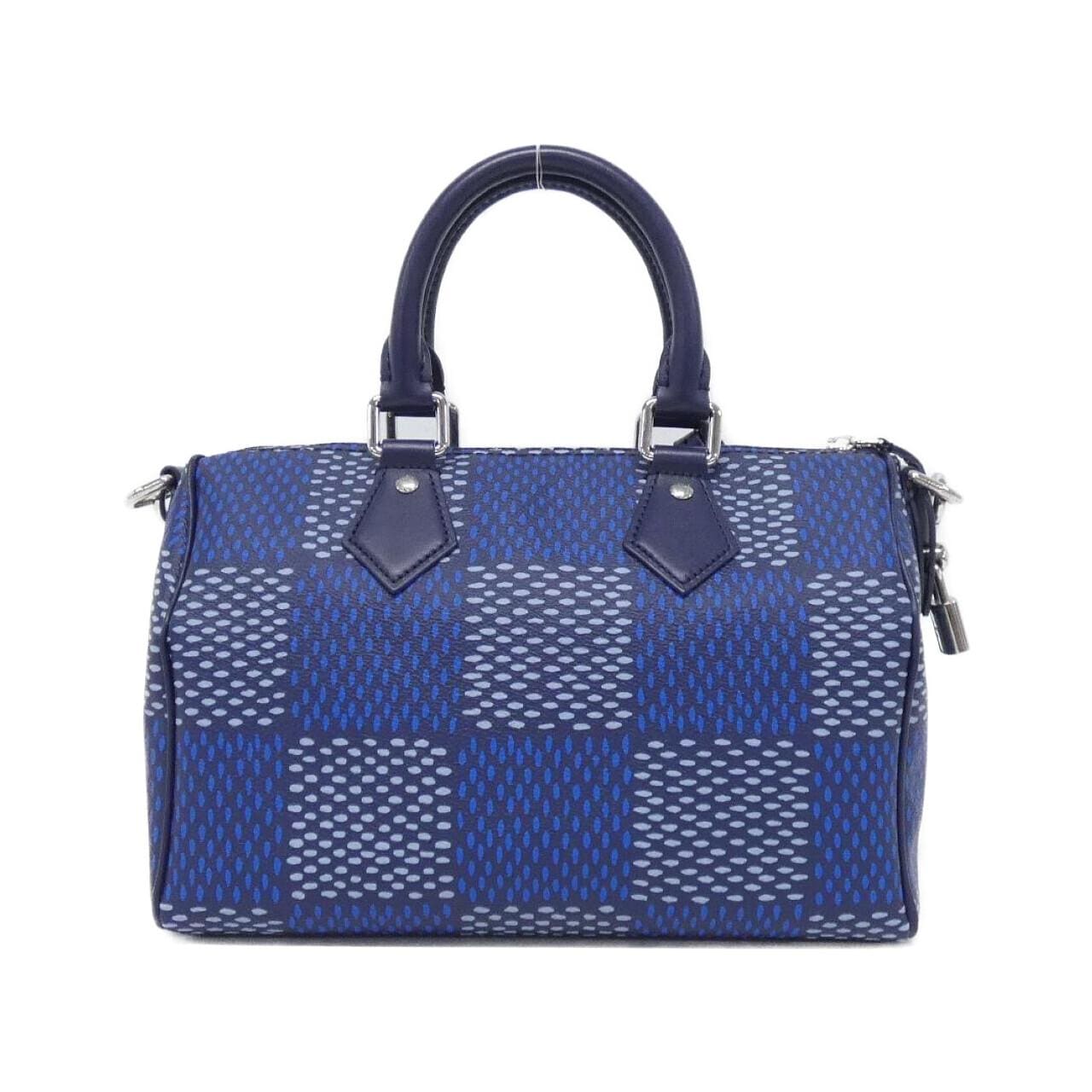 LOUIS VUITTON Speedy N40691 Boston Bag Damier 藍色 Damier 中古品A - 縮圖 2