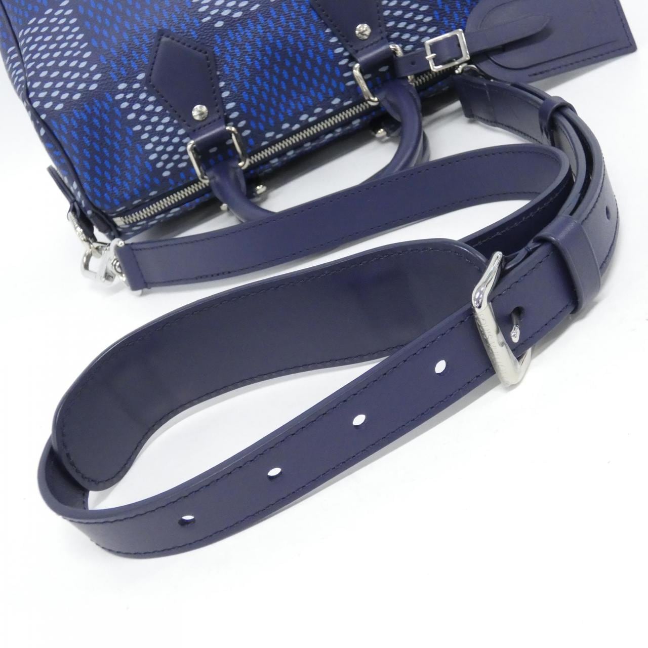 LOUIS VUITTON Speedy N40691 Boston Bag Damier 藍色 Damier 中古品A - 縮圖 6