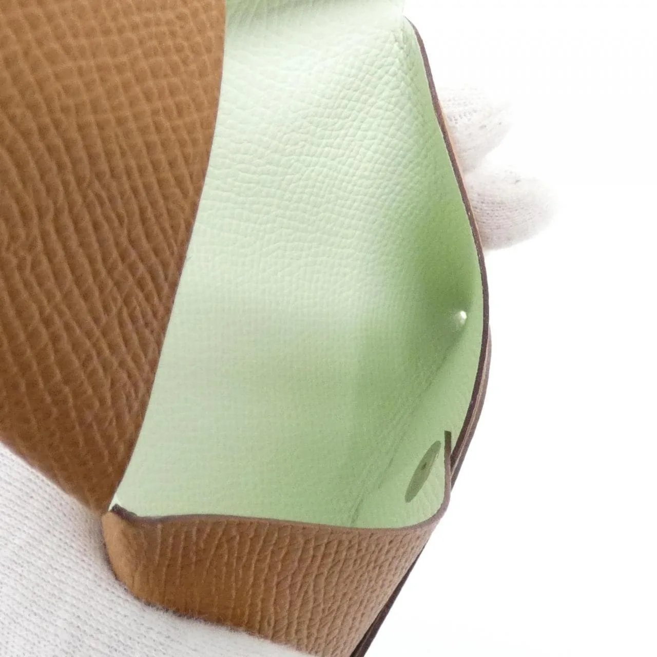 HERMES 078475CK Card Case Epsom 金色 Epsom 皮 未使用品 - 縮圖 3