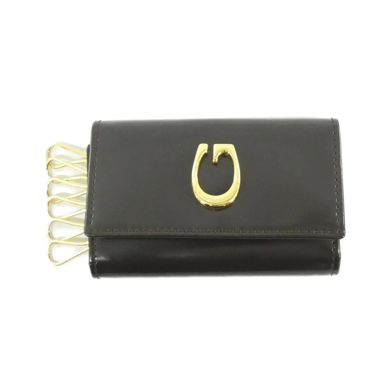 GUCCI 033 2031 Key Case Leather Brown