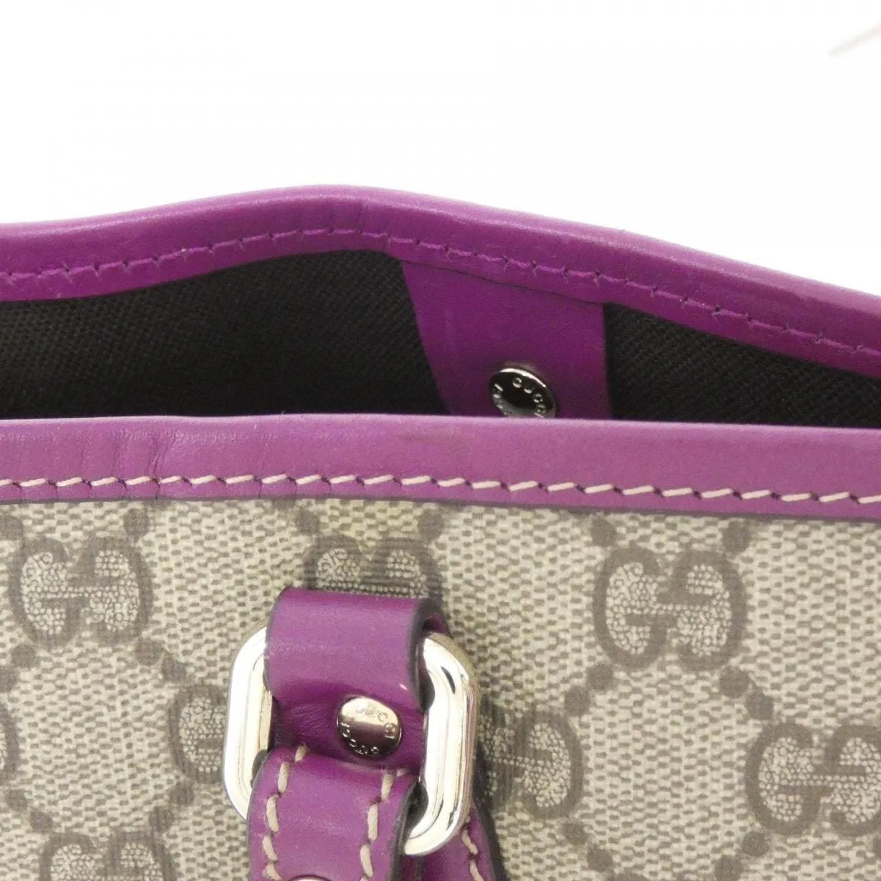 GUCCI 203693 手提包 米色 中古品A - 縮圖 4