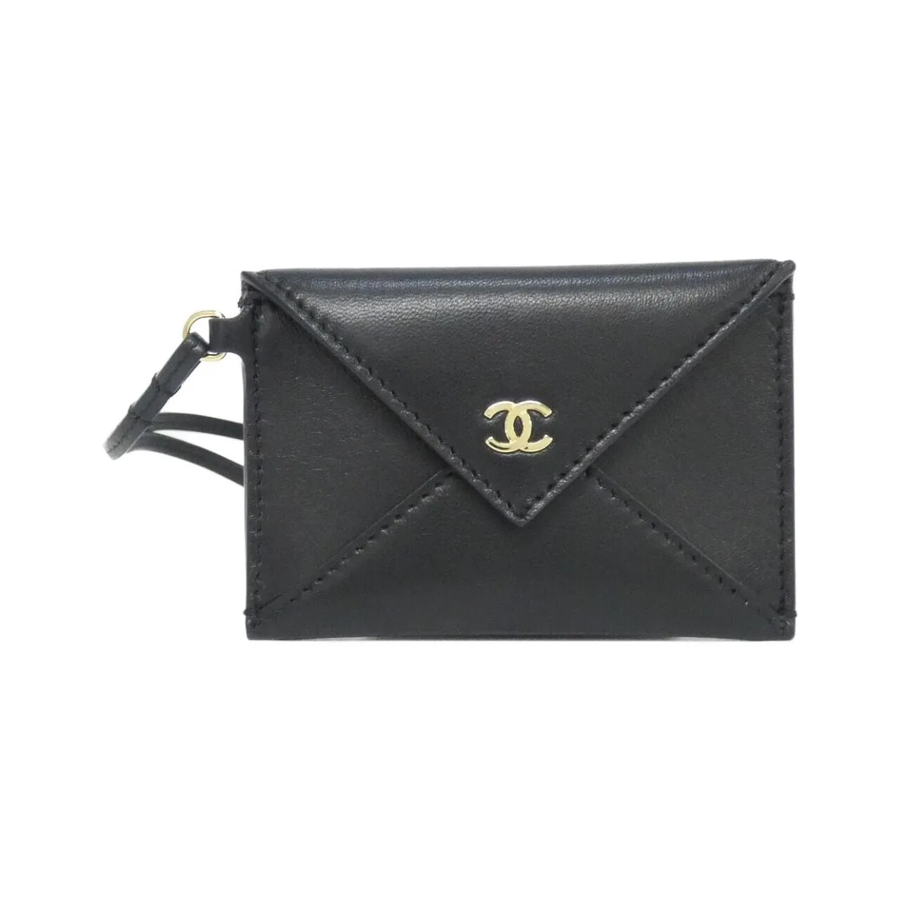 CHANEL AP5041 Card Case Lambskin Black