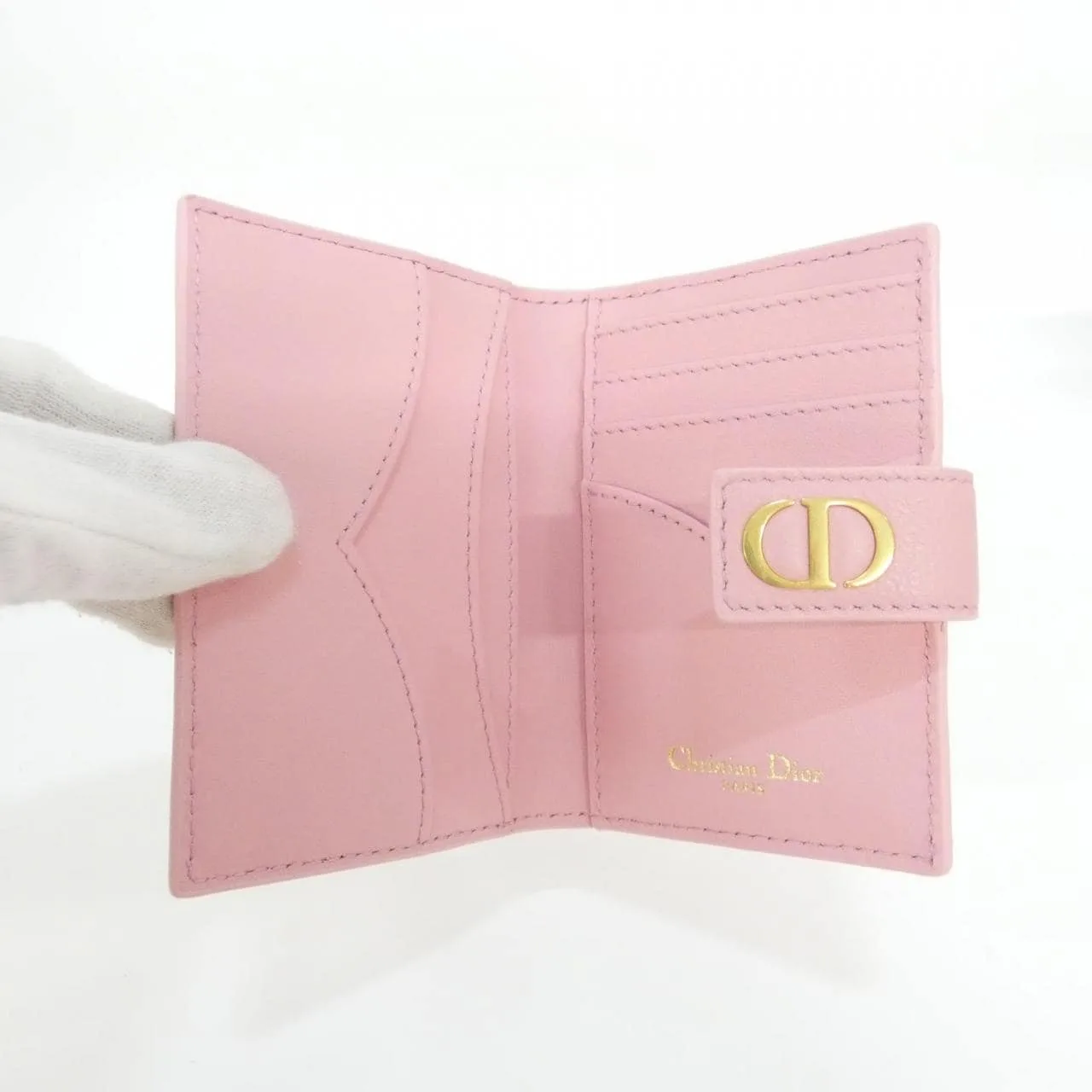 DIOR Caro S5157UWHC Card Case Black Rank A - Thumbnail 7