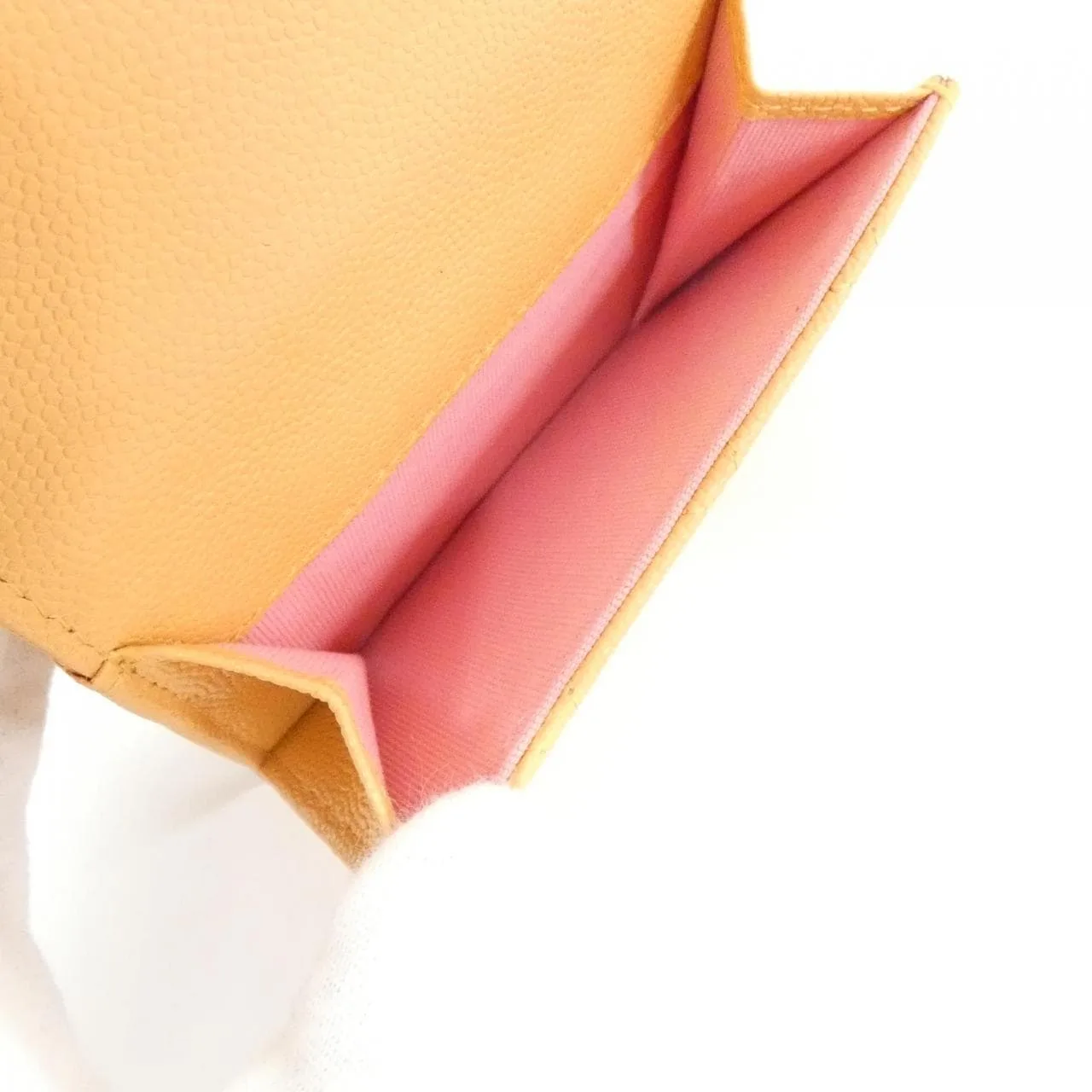 CHANEL Chanel 19 AP3711 Wallet Grained Calfskin 橙色 荔枝紋牛皮 中古品A - 縮圖 6