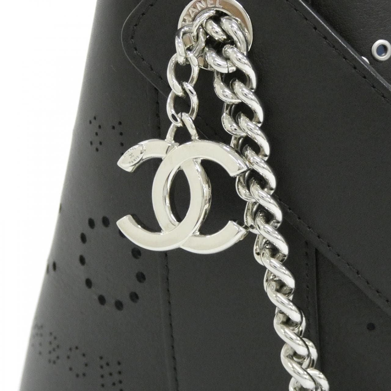 CHANEL AS0304 Handbag Tweed Black Tweed - Thumbnail 3