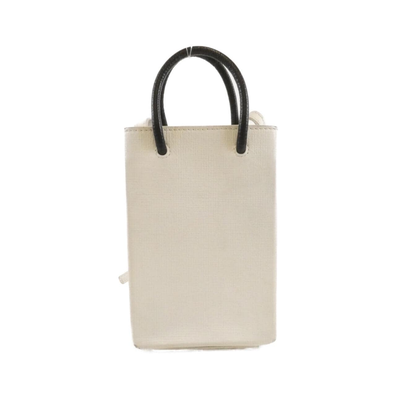 BALENCIAGA Hourglass 593826 0AI2N Handbag Leather White Leather - Thumbnail 2