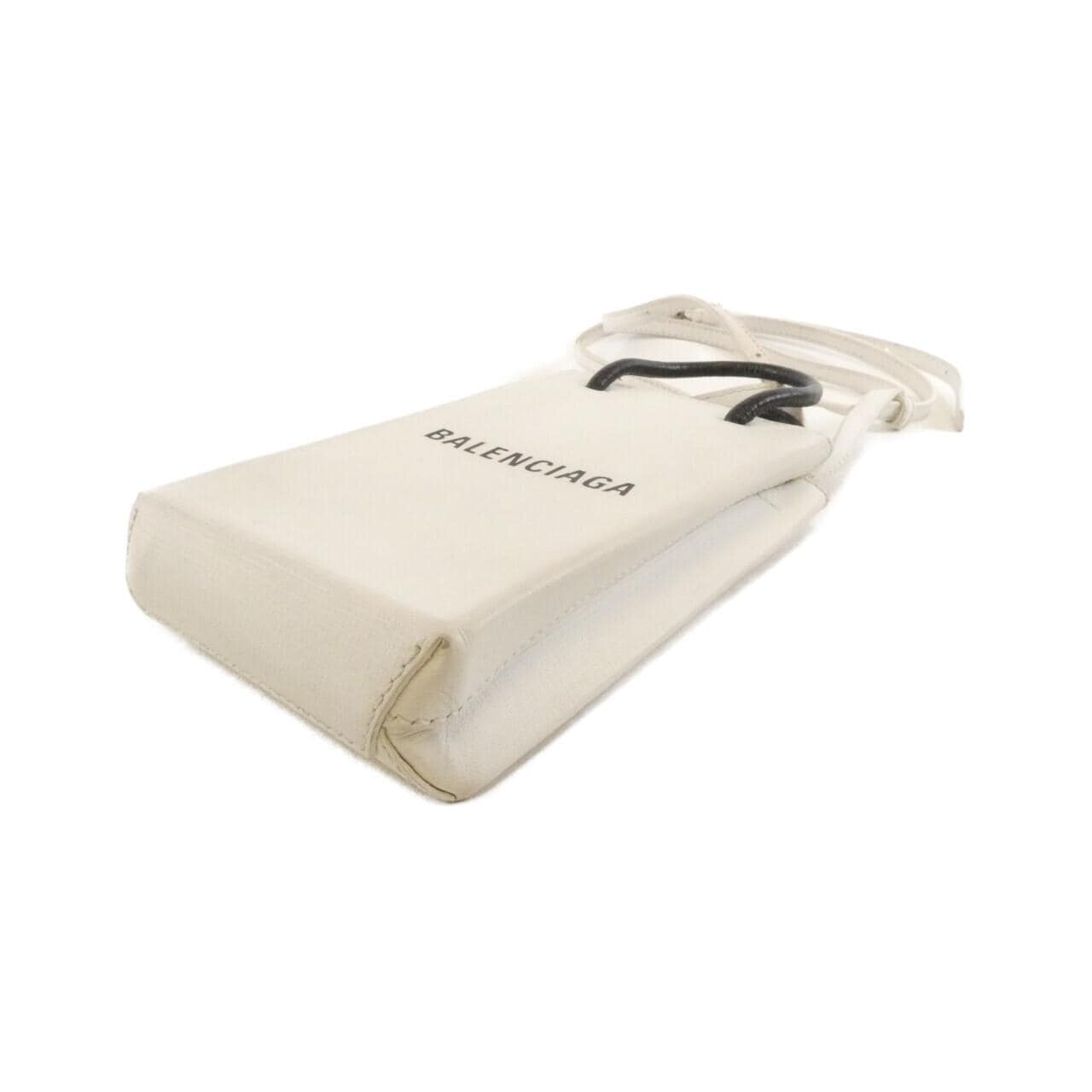 BALENCIAGA Hourglass 593826 0AI2N Handbag Leather White Leather - Thumbnail 3