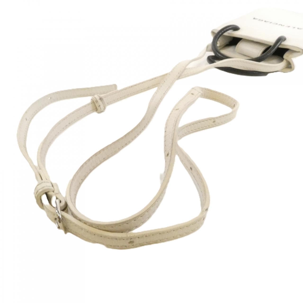 BALENCIAGA Hourglass 593826 0AI2N Handbag Leather White Leather - Thumbnail 4