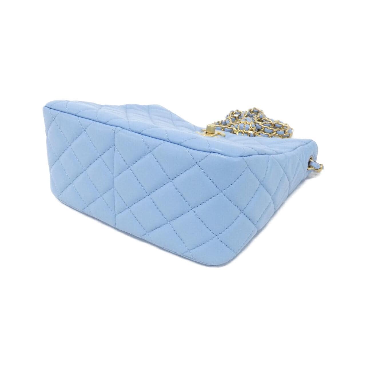 CHANEL AS3259 Shoulder Bag Lambskin 藍色 羊皮 中古品A - 縮圖 3