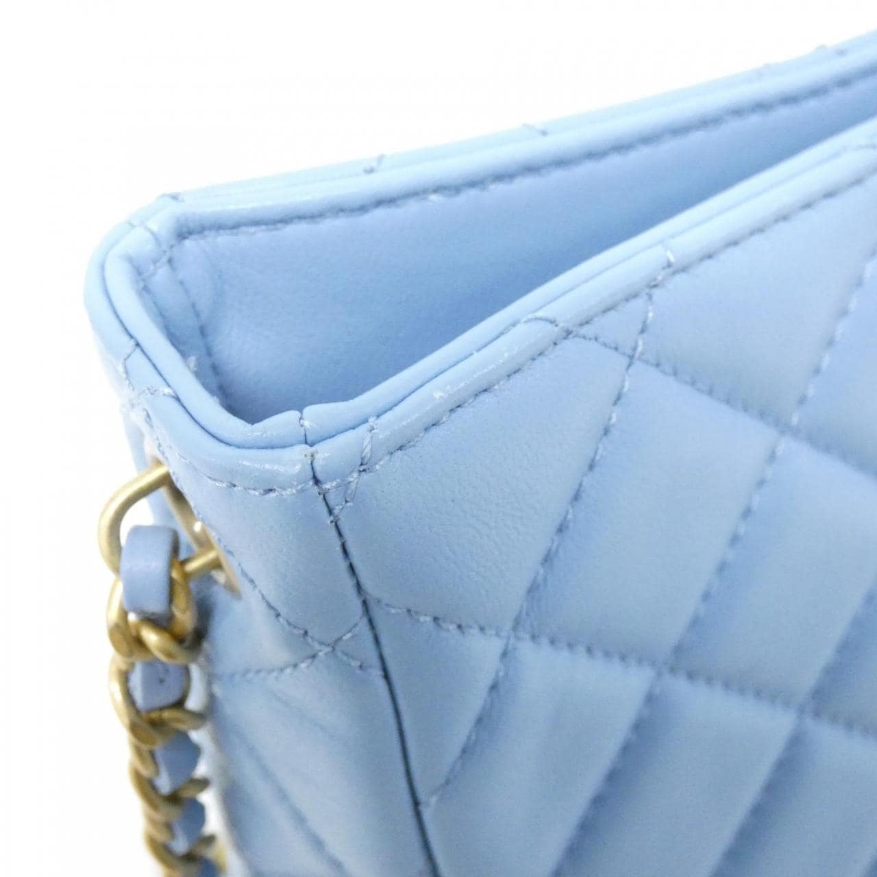 CHANEL AS3259 Shoulder Bag Lambskin 藍色 羊皮 中古品A - 縮圖 6