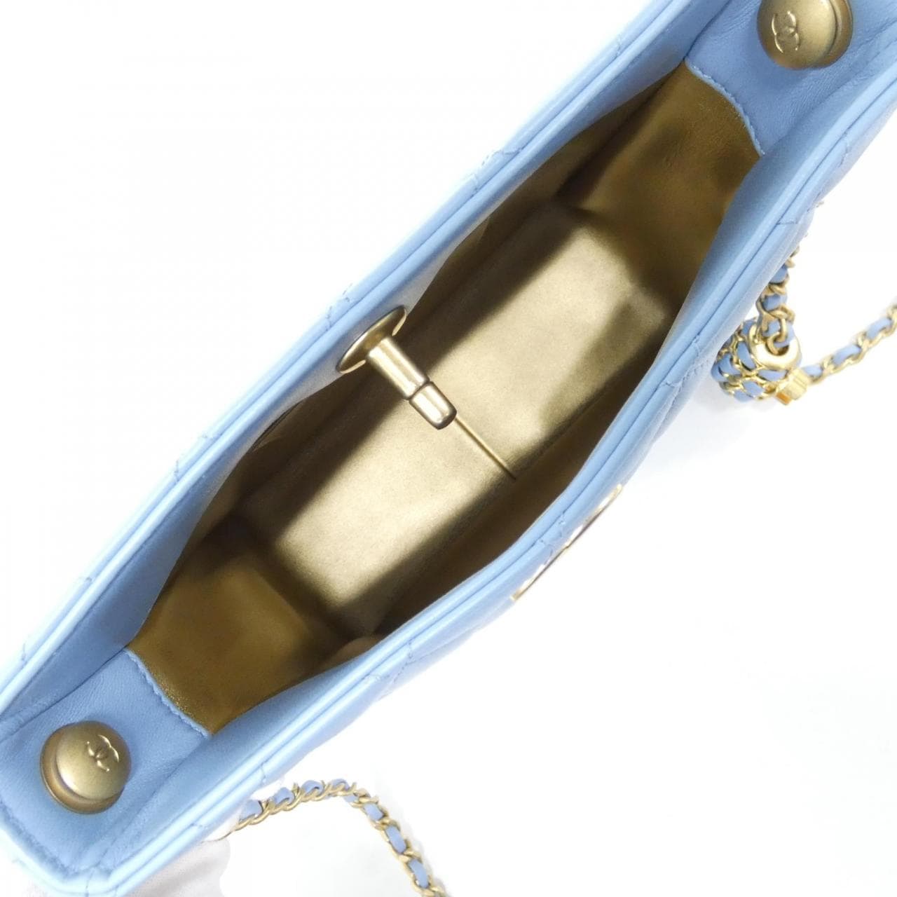 CHANEL AS3259 Shoulder Bag Lambskin 藍色 羊皮 中古品A - 縮圖 8