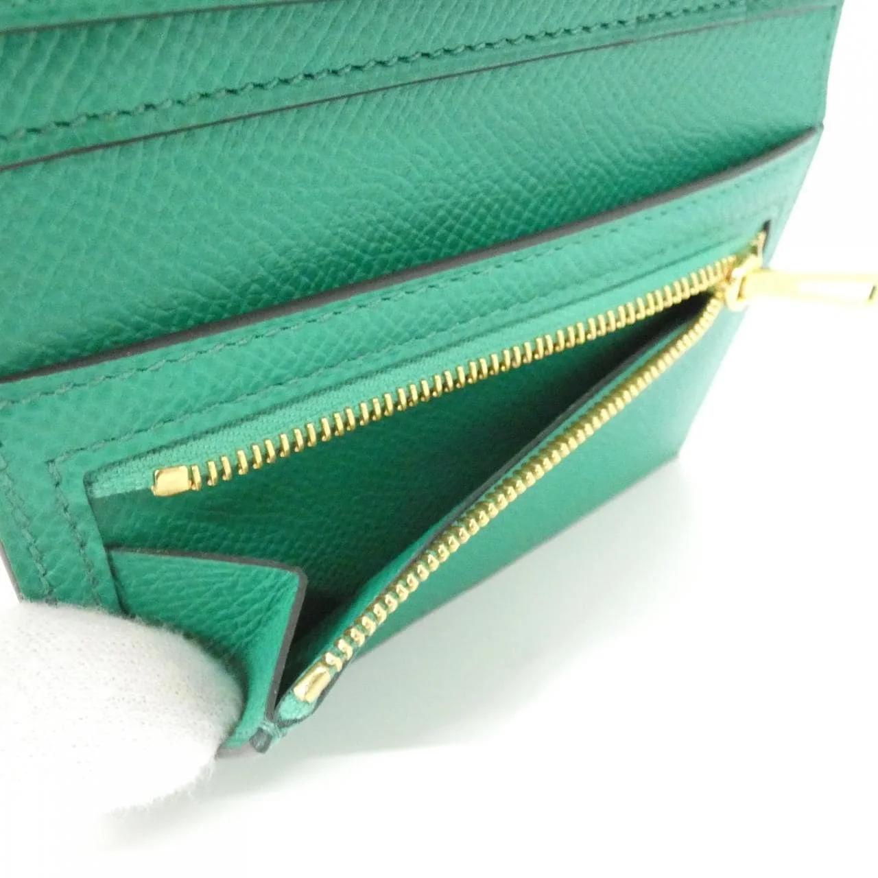 HERMES 082875CC Wallet Epsom 黑色 Epsom 皮 中古品A - 縮圖 5